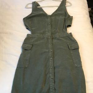 TOPSHOP Army green dress